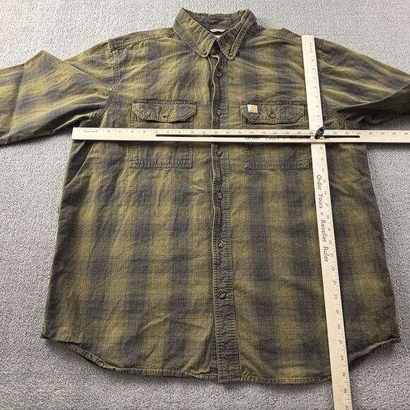 Carhartt Shirt Adult Extra Large Plaid Button Up Long Sleeve Workwear Casual Men - Picture 10 of 14